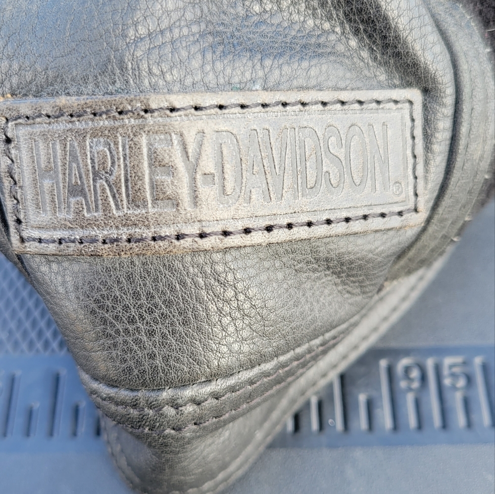 Harley davidson leather skull cap